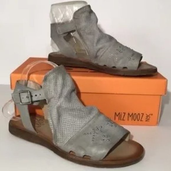 Miz Mooz Fifi Leather Wide Width Ankle-Strap Sandals - Picture 5 of 5